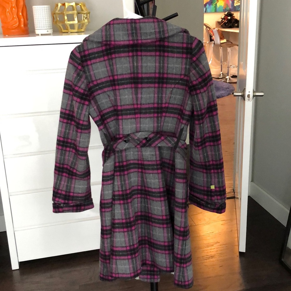 Soia & Kyo pink plaid coat - XS - Picture 5 of 6